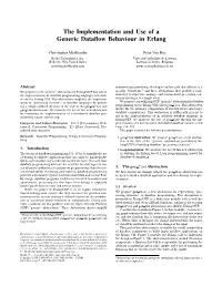 The Implementation and Use of a Generic Dataﬂow Behaviour in Erlang