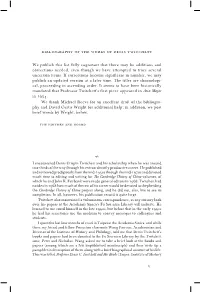 V Bibliography of the Works of Denis Twitchett Bibliography of the Works