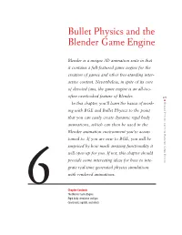 Bullet Physics and the Blender Game Engine