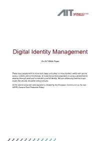 Digital Identity Management