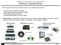 Memory Classification