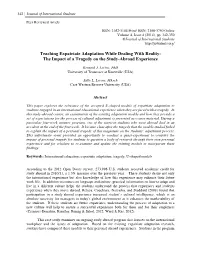 Teaching Expatriate Adaptation While Dealing with Reality: the Impact of a Tragedy on the Study-Abroad Experience