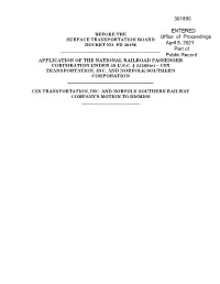 301896 ENTERED Office of Proceedings April 5, 2021 Part Of