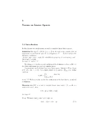 5 Norms on Linear Spaces