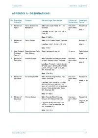 Appendix a - Designations