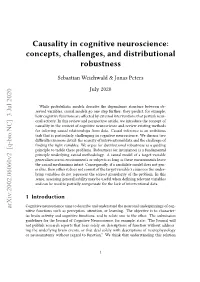 Causality in Cognitive Neuroscience: Concepts, Challenges, and Distributional Robustness