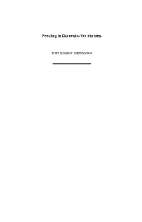 Feeding in Domestic Vertebrates