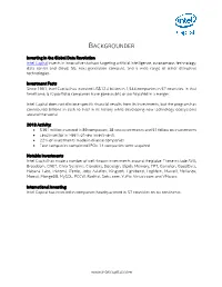 Intel Capital Backgrounder