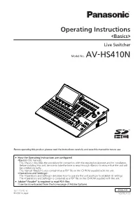 Operating Instructions