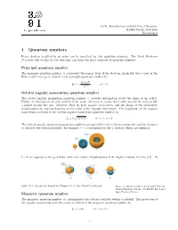 Quantum Numbers