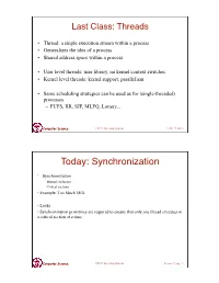 Synchronization: Locks