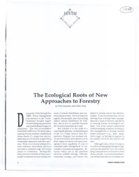 The Ecological Roots of New Approaches to Forestry by Fred Swanson and Dean Berg