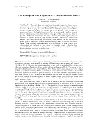 The Perception and Cognition of Time in Balinese Music