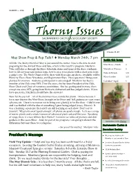 Thorny Issues DATES & DETAILS —
