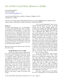 Use of Self in Social Work: Rhetoric Or Reality