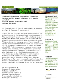 Amazon Conservation Efforts Must Come Soon to Save World's Largest