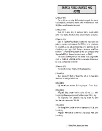 Errata, Fixes, Updates, and Notes