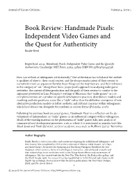Handmade Pixels: Independent Video Games and the Quest for Authenticity
