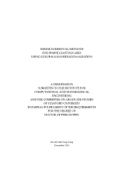 Minimum-Residual Methods for Sparse Least-Squares Using Golub-Kahan Bidiagonalization a Dissertation Submitted to the Institute