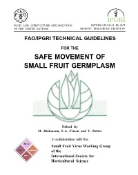 Safe Movement of Small Fruit Germplasm