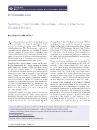Switching from Clonidine Immediate-Release to Guanfacine Extended-Release