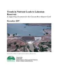 Trends in Nutrient Loads to Lahontan Reservoir a Supporting Document for the Carson River Report Card
