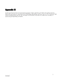 Appendix III