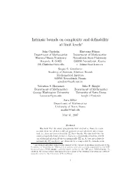 Intrinsic Bounds on Complexity and Definability at Limit Levels*