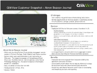 Qlikview Customer Snapshot – Akron Beacon Journal