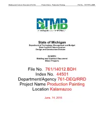 Specification and Project Manual for Demolition, Removal, and Disposal