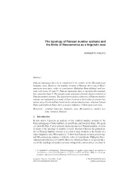 The Typology of Pamean Number Systems and the Limits of Mesoamerica As a Linguistic Area