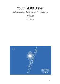 Youth 2000 Ulster Safeguarding Policy and Procedures Reviewed Oct 2019
