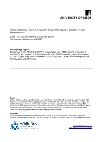 A Comparative Study of the Tagging of Adverbs in Modern English Corpora