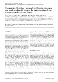 Computerized Fetal Heart Rate Analysis, Doppler Ultrasound and Biophysical Proﬁle Score in the Prediction of Acid–Base Status of Growth-Restricted Fetuses