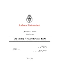 Expanding Compositeness Tests