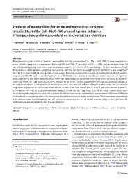 Influence of Temperature and Water Content on Microstructure Evolution