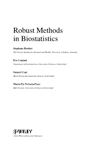 Robust Methods in Biostatistics