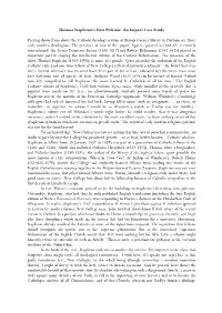 Thomas Stapleton's First Polemic
