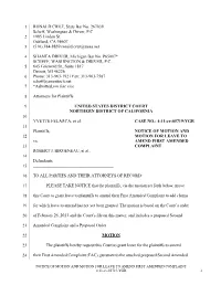 4:11-Cv-05719-YGR NOTICE of MOTION and MOTION for LEAVE