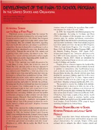 Development of the Farm-To-School Program in the United States and Oklahoma