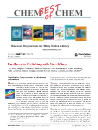 Excellence in Publishing with Chemxchem