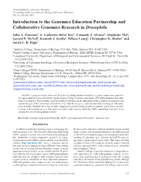 Introduction to the Genomics Education Partnership and Collaborative Genomics Research in Drosophila