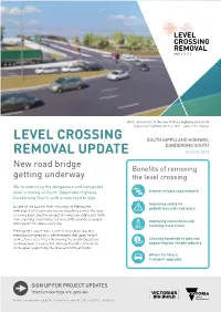 Level Crossing Removal Update