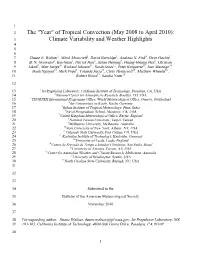 (May 2008 to April 2010): Climate Variability and Weather Highlights