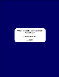 Office of Public Accountability Annual Report