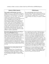 Summary of Public Comments on Initial Draft Permit WY0002062 and WDEQ Response