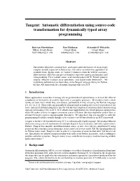 Tangent: Automatic Differentiation Using Source-Code Transformation for Dynamically Typed Array Programming