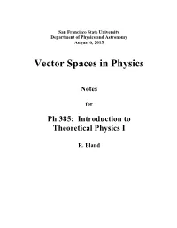 Vector Spaces in Physics