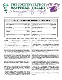 2017 Participating Schools Institution Name