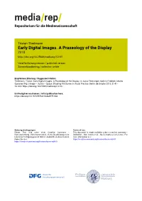 Early Digital Images. a Praxeology of the Display 2018